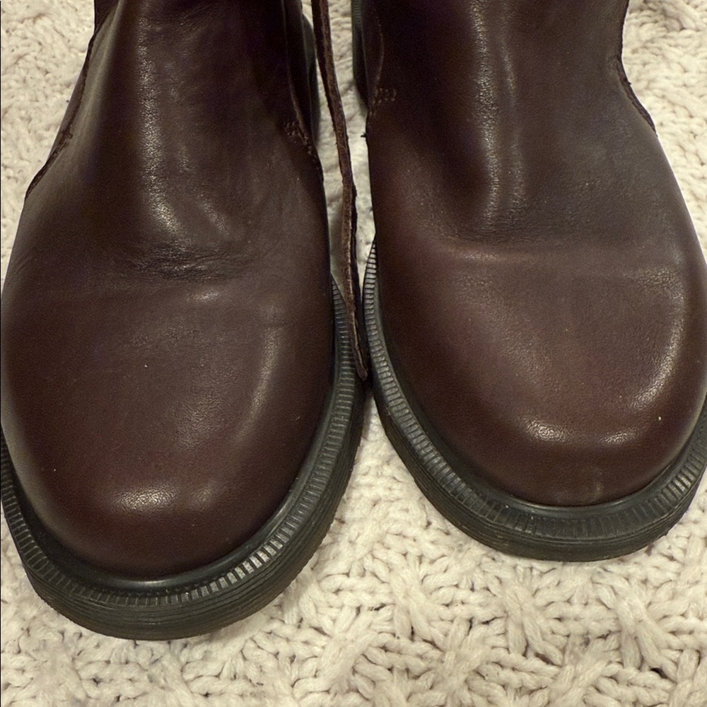 Dr. Martens JONI WOMENS 7 Dark Brown Leather Boots - Picture 2 of 8
